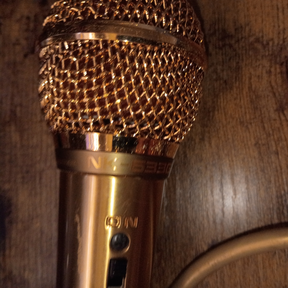 Gold Wired Microphone